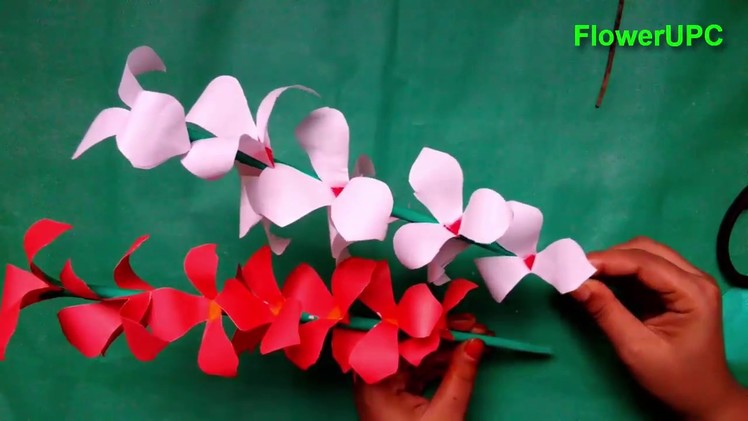 Handcraft Ideas for Home | How to Make Beautiful Paper Stick Flower-FlowerUPC |