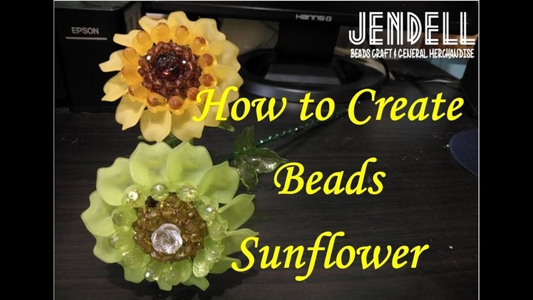 How to Create Beads Stemmed Sunflower (Video 1 MAKING THE SEEDS)