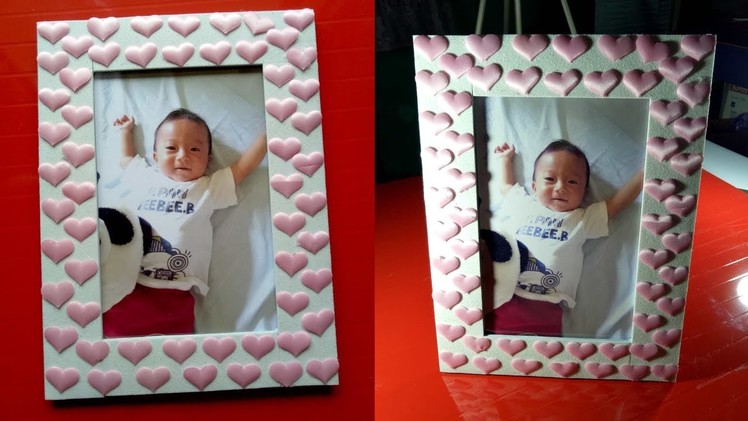 How to Make 3D Origami Heart Photo Frame at Home