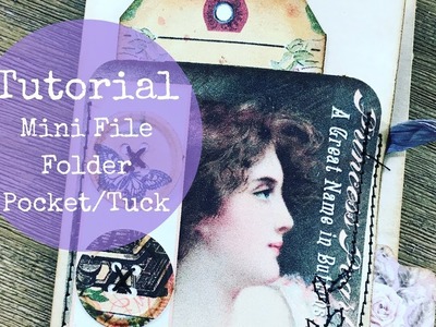 How to Make a Mini File Folder Pocket.Tuck - for Junk Journals