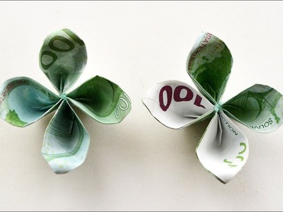 How to make a money FLOWER out of EURO bill | Easy ORIGAMI paper Tutorial DIY