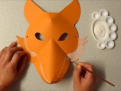 How to make a paper mache fox mask.head