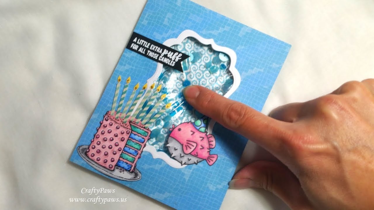How to Make a Water Shaker Card - Scrapping for Less GDTP