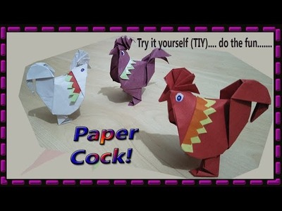 How to make beautiful paper cock | Paper cock DIY by Art House | Unseen folds