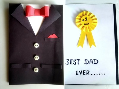 How to make easy father's day tuxedo greeting card
