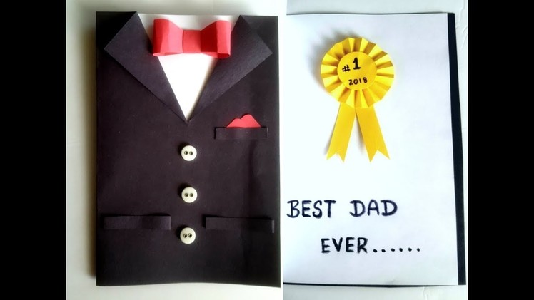How to make easy father's day tuxedo greeting card