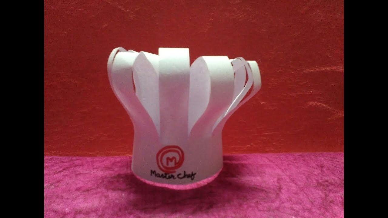 How to make MasterChef cap || DIY cooking cap from paper || creative ...