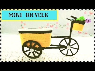 How to make Miniature bicycle showpiece | Best out of waste