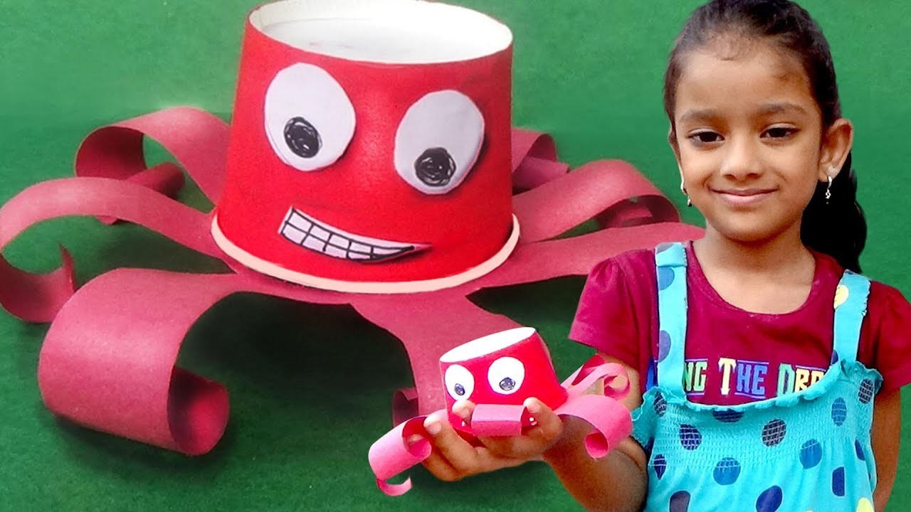 How to Make Octopus Using paper Cup | Paper Crafts for KIDS | Easy Paper Cup Ideas for KIDS