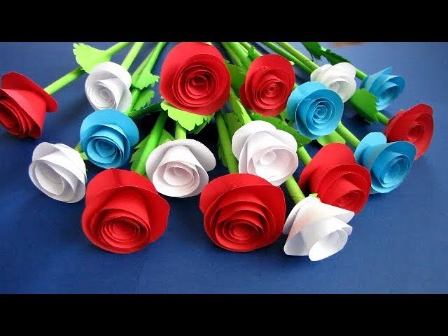 How To Make Paper Rose Flower - DIY Handmade Craft - Paper Craft 1