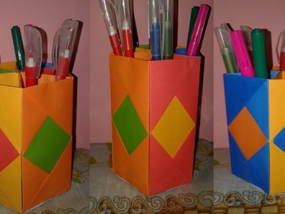 How to make pencil box with paper | Paper Pencil box || Diy paper Art