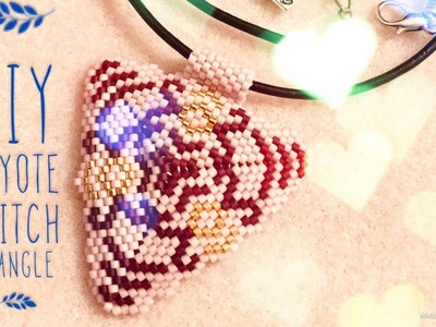 How to make peyote stitch beaded triangle