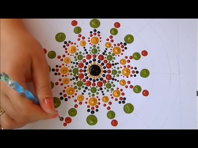 How to paint DOT Mandala with acrylic paint