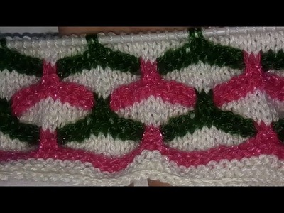 Multi - colour Knitting design || Locked Honeycomb || Easy Knitting Pattern || baby sweater design