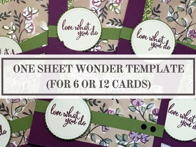 One Sheet Wonder Cards Template (FOR 6 OR 12 CARDS)