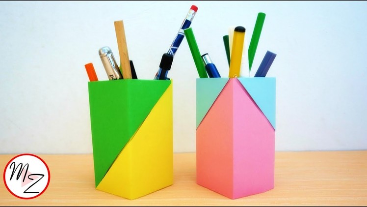 Pencil Holder DIY : How to make a beautiful pen.pencil holder with paper | Easy paper crafts