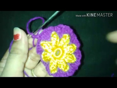 Simple & Beautiful Crochet Square Thal pose.Part----1.1 to 7 lines