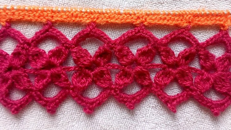 Very easy beautiful crochet lace pattern for kurtis