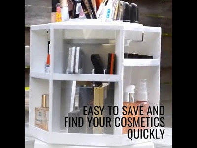 360 rotating makeup organizer