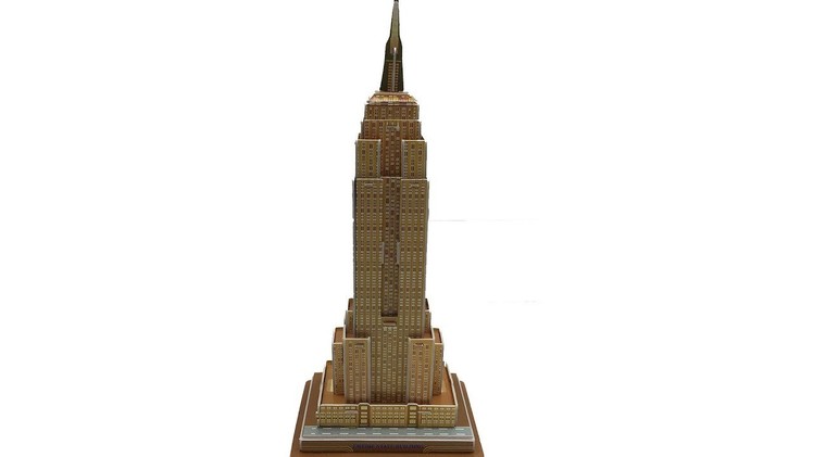 3D Puzzle DIY, Assembly 3D Paper Model Empire State Building U.S.A