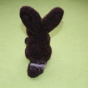 Black needle felted Bunny