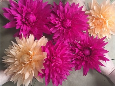Crepe Paper Dahlia DIY