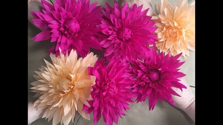 Crepe Paper Dahlia DIY