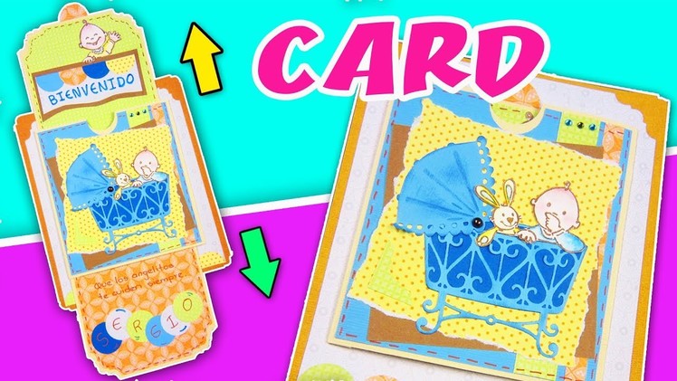 CUTE DOUBLE SLIDE CARD - HOW TO MAKE A AWESOME CARD | aPasos Crafts DIY
