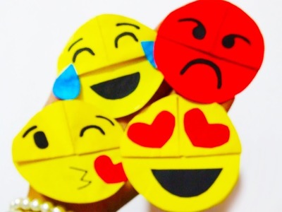 DIY Emoji Paper Bookmarks of Paper Art & Crafts School Fun