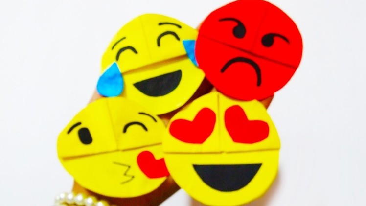 DIY Emoji Paper Bookmarks of Paper Art & Crafts School Fun
