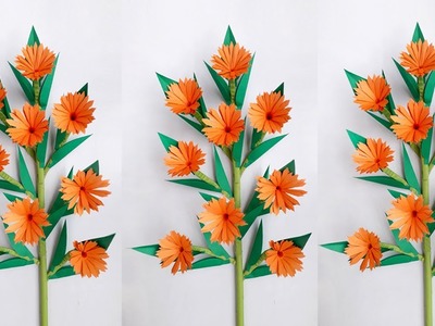 DIY: Flower Stick.Paper Stick.DIY Paper Flowers.DIY Flower Stick Ideas With Colour Paper