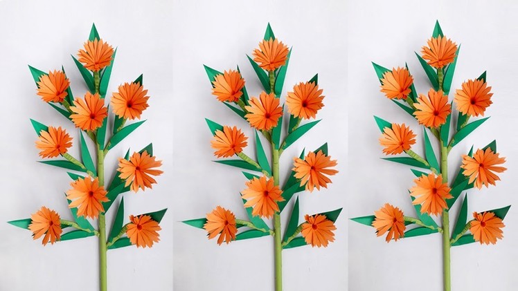 DIY: Flower Stick.Paper Stick.DIY Paper Flowers.DIY Flower Stick Ideas With Colour Paper