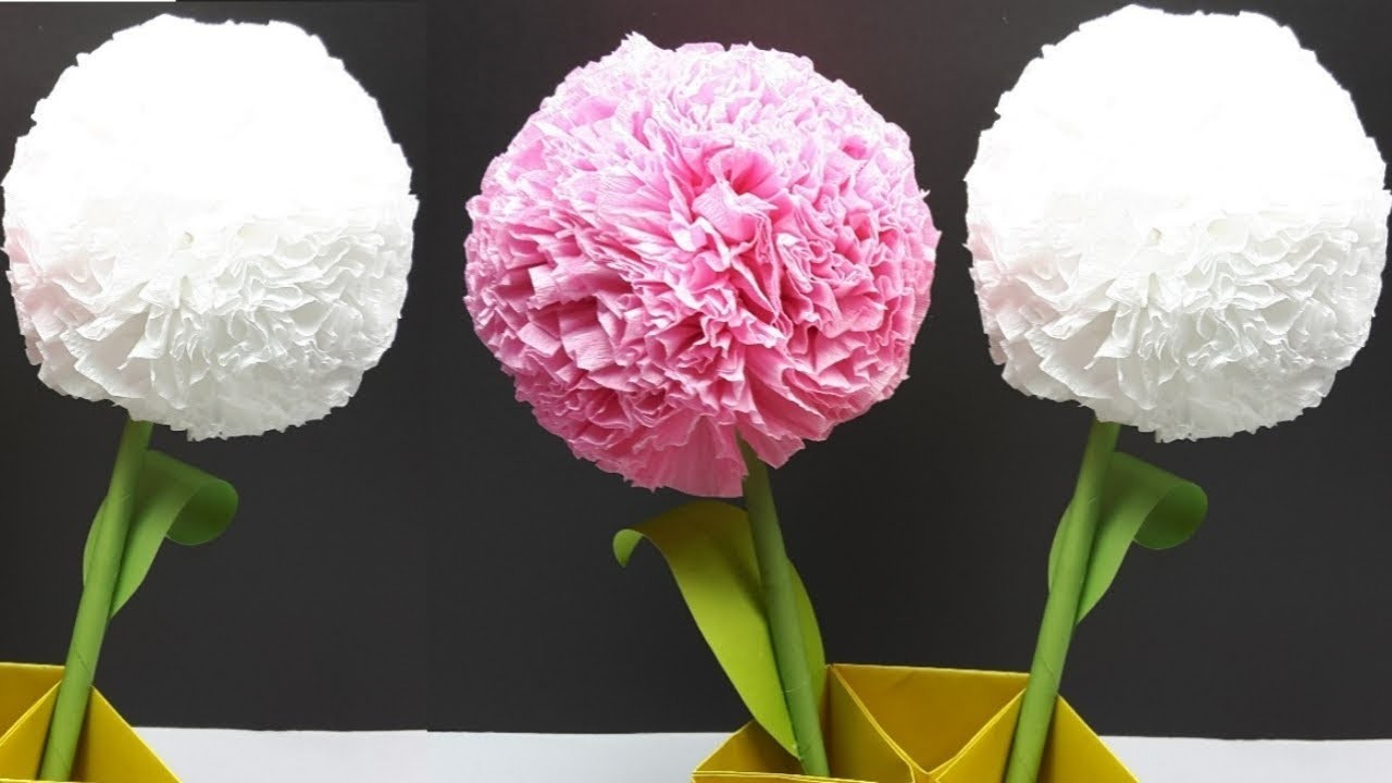 Diy how to make flower with tissue paper diy with tissue paper