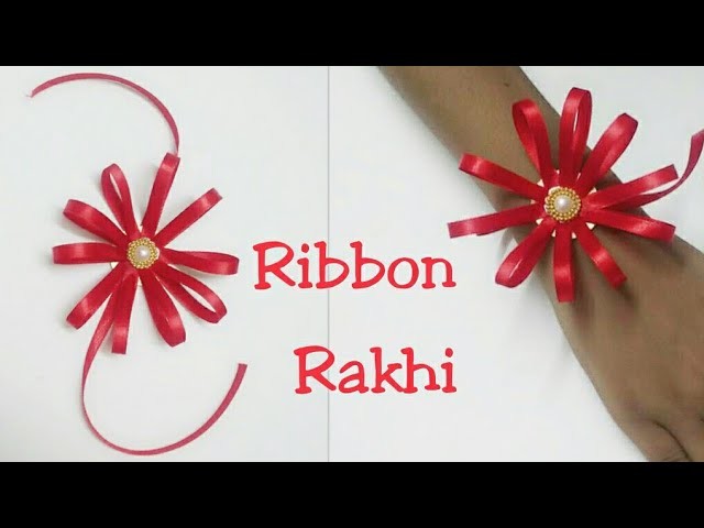 Diy satin ribbon rakhi | how to make rakhi for kids | rakhi making tutorial