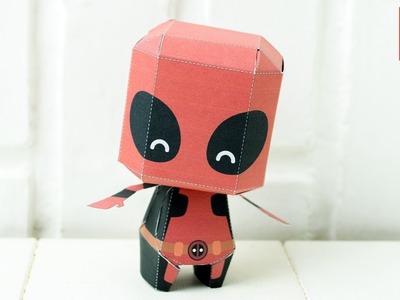 DIY Super Hero Deadpool Paper Craft Model Toy