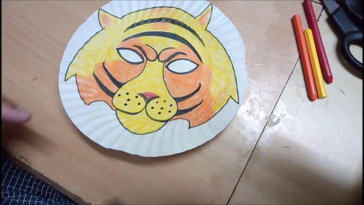 DIY - Tiger Mask From Paper Dish.Plate For Kids