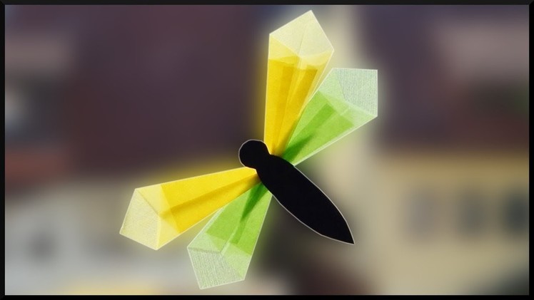 DIY | Transparent Paper Summer Window Decoration | Dragonfly | Papier Sommer Fensterdeko Libelle