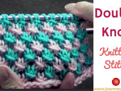 Double Knot Stitch - Rice Knitting Pattern