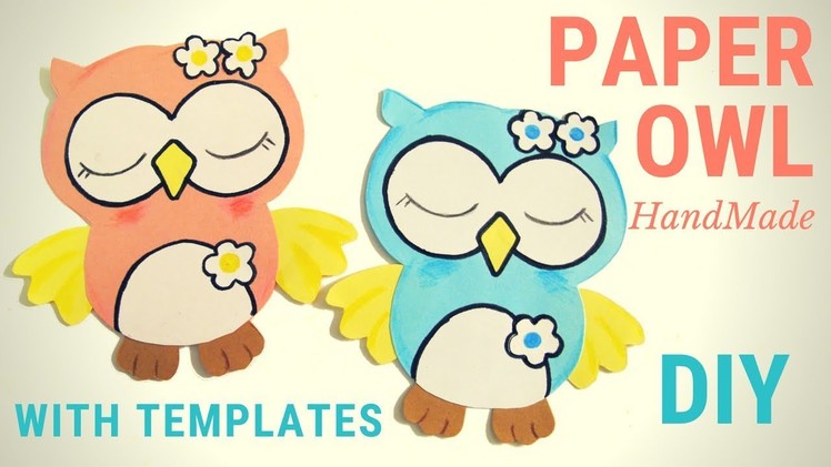 How to make a paper owl crafts step by step l Owl application