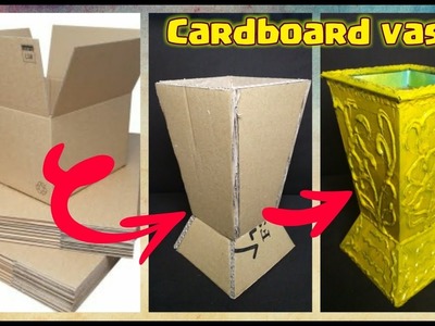How to Make cardboard Vase. Cardboard Vase idea . Best craft diy