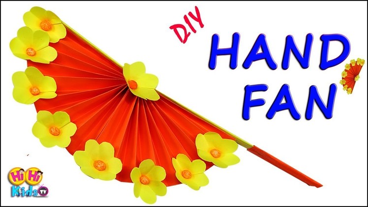 How to make DIY Hand Fan out of Paper | Origami Fan for Kids | Paper Fan Making Easy Video Tutorial