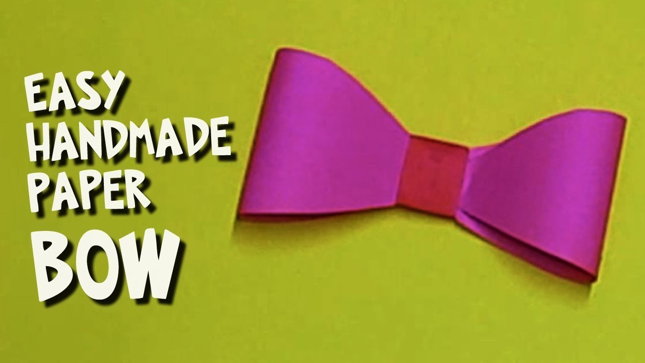 how-to-make-easy-hand-made-bow-diy-paper-craft-idea