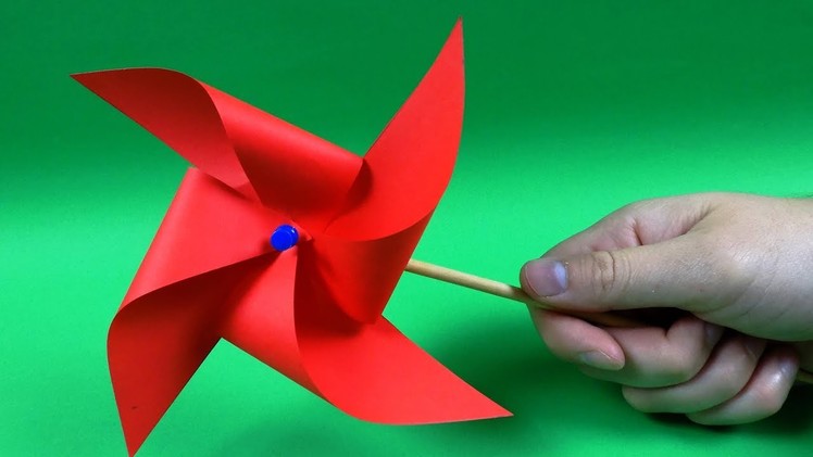 How to make Paper Windmill that Spins. Easy Project for Children