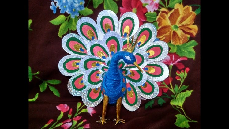 How to make peacock with waste material #DIY peacock. Best of recycle waste material. Be creative