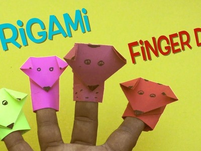 Learn to Make a Dog Family Finger Puppets | Origami Easy DIY Paper Finger Puppets