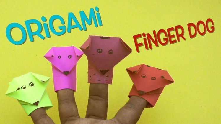 Learn to Make a Dog Family Finger Puppets | Origami Easy DIY Paper Finger Puppets