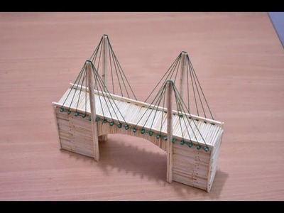 Matchstick Art and Craft Ideas | How to Make Matchstick Miniature Bridge Model | Showpiece