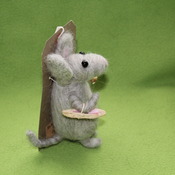 Needle felted mouse
