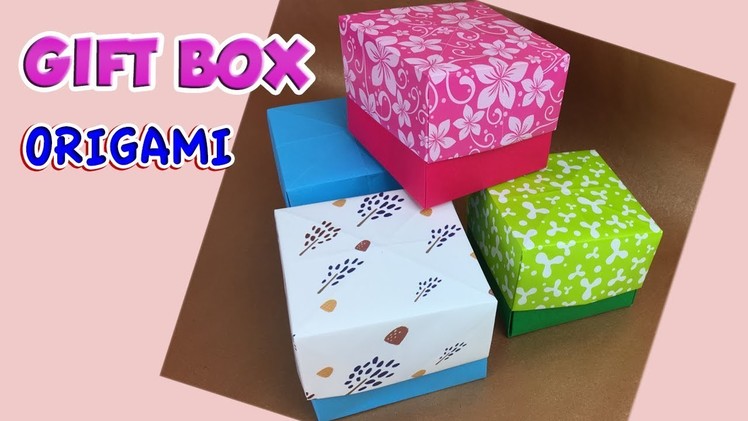 Origami Box : How to Make a Simple Paper Gift Box - Easy Tutorials - Paper Arts - Easy Paper Crafts