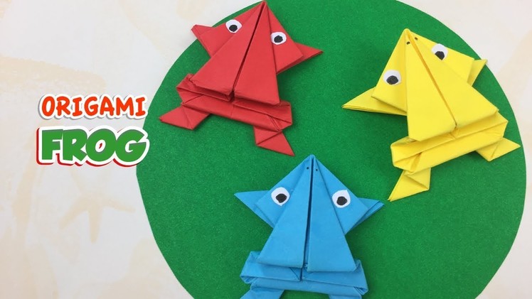 Origami frog: How to make a simple paper frog - Easy tutorial